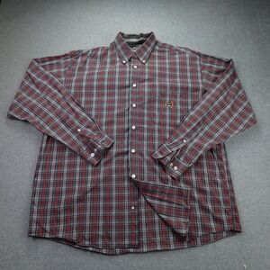 Cinch Shirt Mens Large Red Blue Plaid Button Down Western Long Sleeve